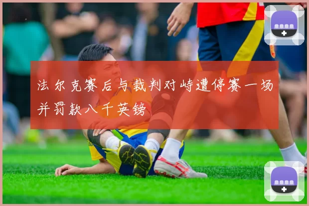 法尔克赛后与裁判对峙遭停赛一场并罚款八千英镑