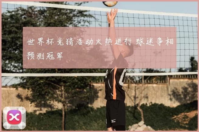 世界杯竞猜活动火热进行 球迷争相预测冠军