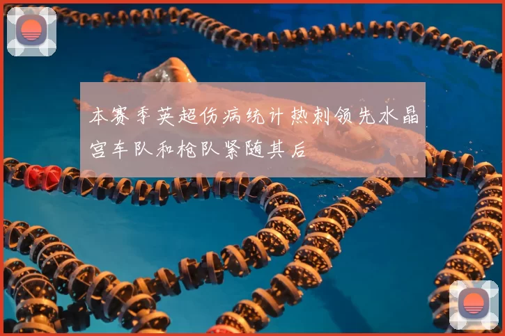 本赛季英超伤病统计热刺领先水晶宫车队和枪队紧随其后